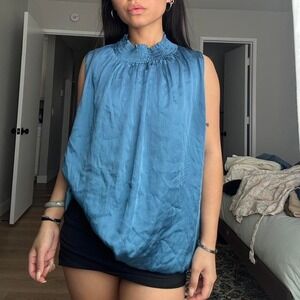 Agora Women's Blue Blouse Size L